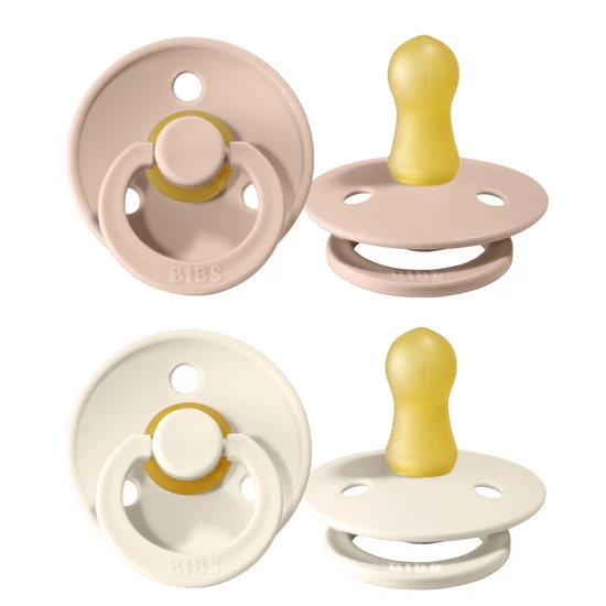 BIBS Colour cumi- 2-es szett púderrózsaszín-krémfehér,0-6 hónapos korig