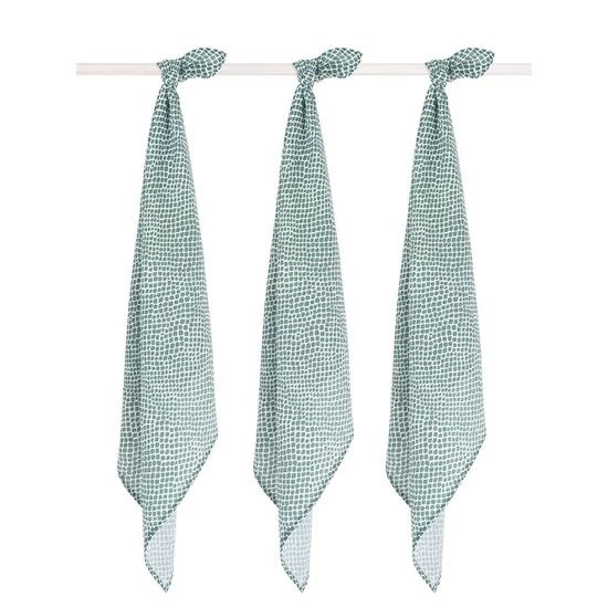 Jollein prémium textil pelenka, 70x70 cm, 3 db- Zsálya zöld