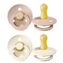 Kép 1/5 - BIBS Colour cumi- 2-es szett púderrózsaszín-krémfehér,0-6 hónapos korig