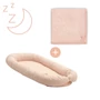 Kép 1/6 - Hamvas rózsaszín Basic babafészek szett, 2 részes