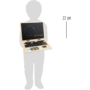 Kép 3/3 - Fa gyerek laptop, mágneses táblával és mobiltelefonnal