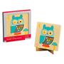 Kép 3/3 - Fa baglyos puzzle, formaillesztő- 5db-os